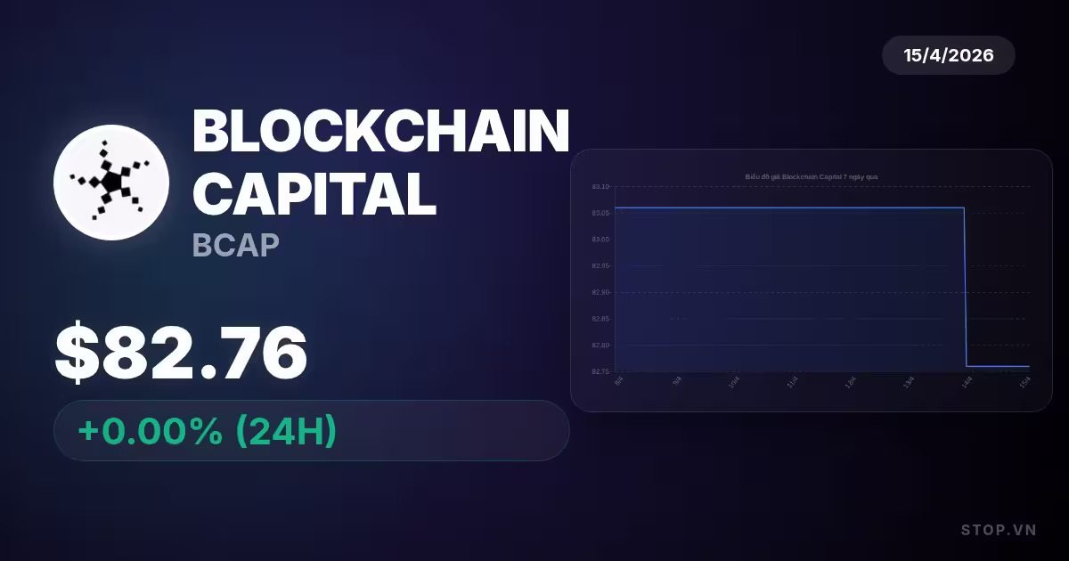 Blockchain Capital hôm nay: Cập nhật và phân tích sâu sắc cho nhà đầu tư thông minh