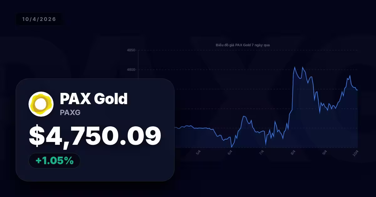 PAX Gold hôm nay: Cơ hội mới giữa biển cả tài sản số đầy biến động